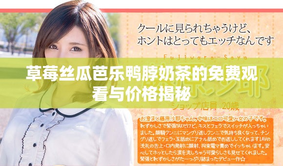 草莓丝瓜芭乐鸭脖奶茶的免费观看与价格揭秘