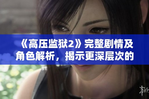 《高压监狱2》完整剧情及角色解析，揭示更深层次的故事内涵
