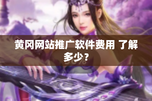 黄冈网站推广软件费用 了解多少？