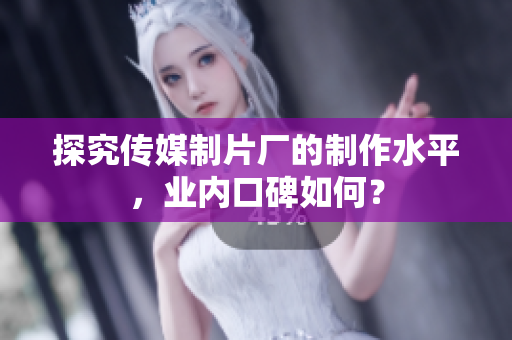 探究传媒制片厂的制作水平，业内口碑如何？