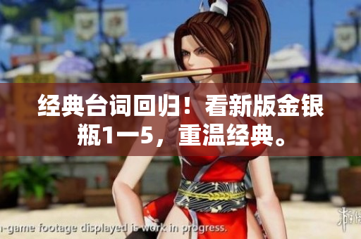 经典台词回归！看新版金银瓶1一5，重温经典。