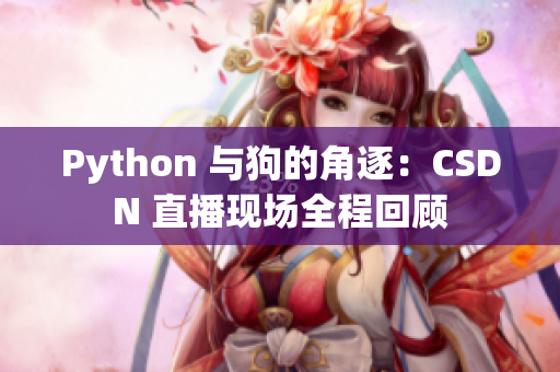 Python 与狗的角逐：CSDN 直播现场全程回顾