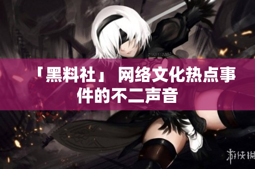 「黑料社」 网络文化热点事件的不二声音