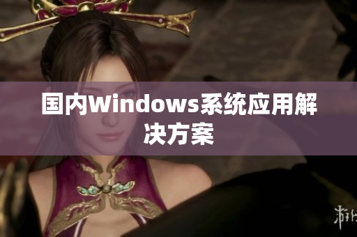 国内Windows系统应用解决方案