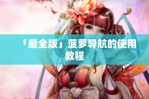 「最全版」菠萝导航的使用教程