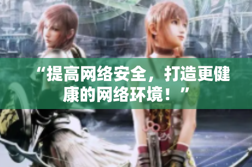 “提高网络安全，打造更健康的网络环境！”