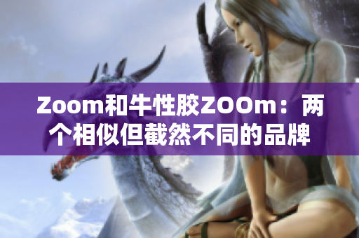 Zoom和牛性胶ZOOm：两个相似但截然不同的品牌