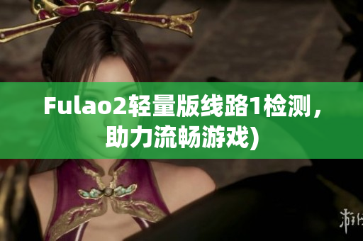 Fulao2轻量版线路1检测，助力流畅游戏)