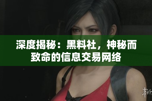 深度揭秘：黑料社，神秘而致命的信息交易网络