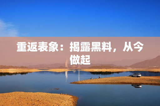 重返表象：揭露黑料，从今做起