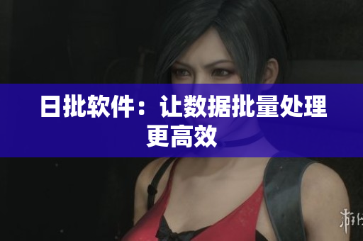 日批软件：让数据批量处理更高效