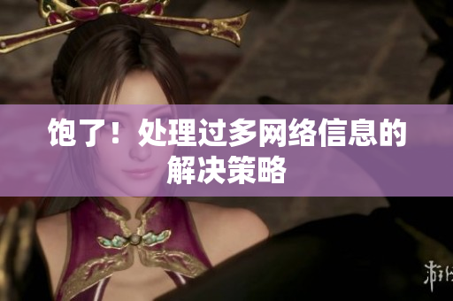 饱了！处理过多网络信息的解决策略