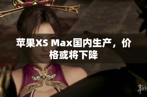 苹果XS Max国内生产，价格或将下降