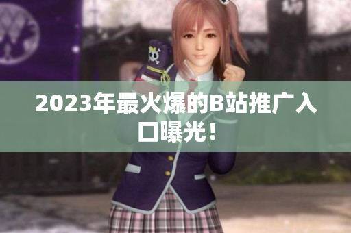 2023年最火爆的B站推广入口曝光！