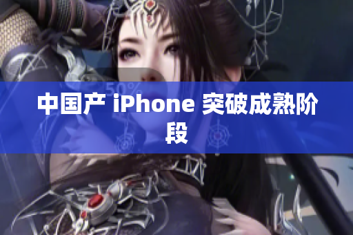 中国产 iPhone 突破成熟阶段