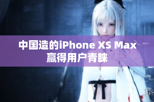 中国造的iPhone XS Max赢得用户青睐