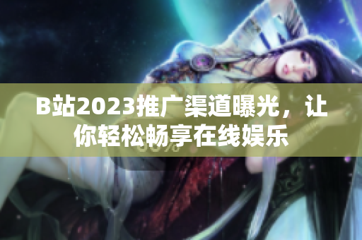 B站2023推广渠道曝光，让你轻松畅享在线娱乐