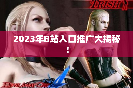 2023年B站入口推广大揭秘！