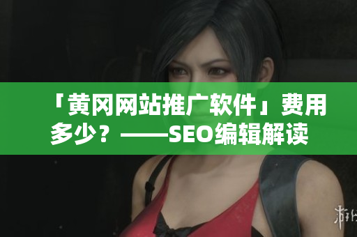 「黄冈网站推广软件」费用多少？——SEO编辑解读