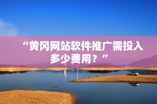 “黄冈网站软件推广需投入多少费用？”