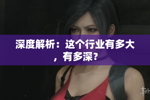 深度解析：这个行业有多大，有多深？