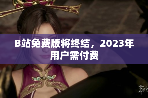 B站免费版将终结，2023年用户需付费