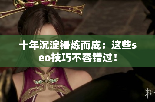 十年沉淀锤炼而成：这些seo技巧不容错过！