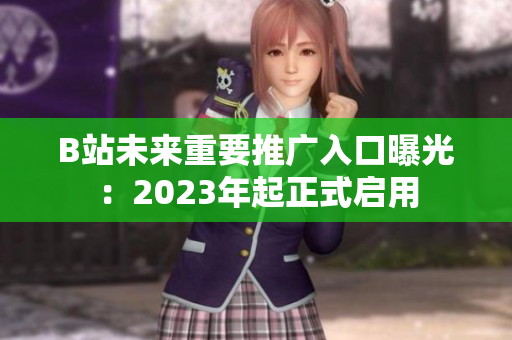 B站未来重要推广入口曝光：2023年起正式启用