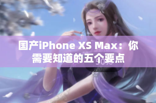 国产iPhone XS Max：你需要知道的五个要点