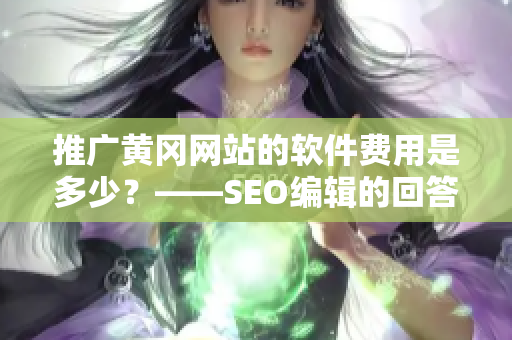 推广黄冈网站的软件费用是多少？——SEO编辑的回答