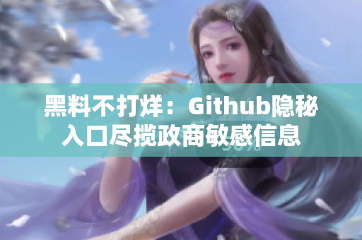 黑料不打烊：Github隐秘入口尽揽政商敏感信息